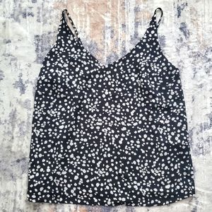NWOT Banana Republic Black and white dotted cami tank Size XS. Lined.